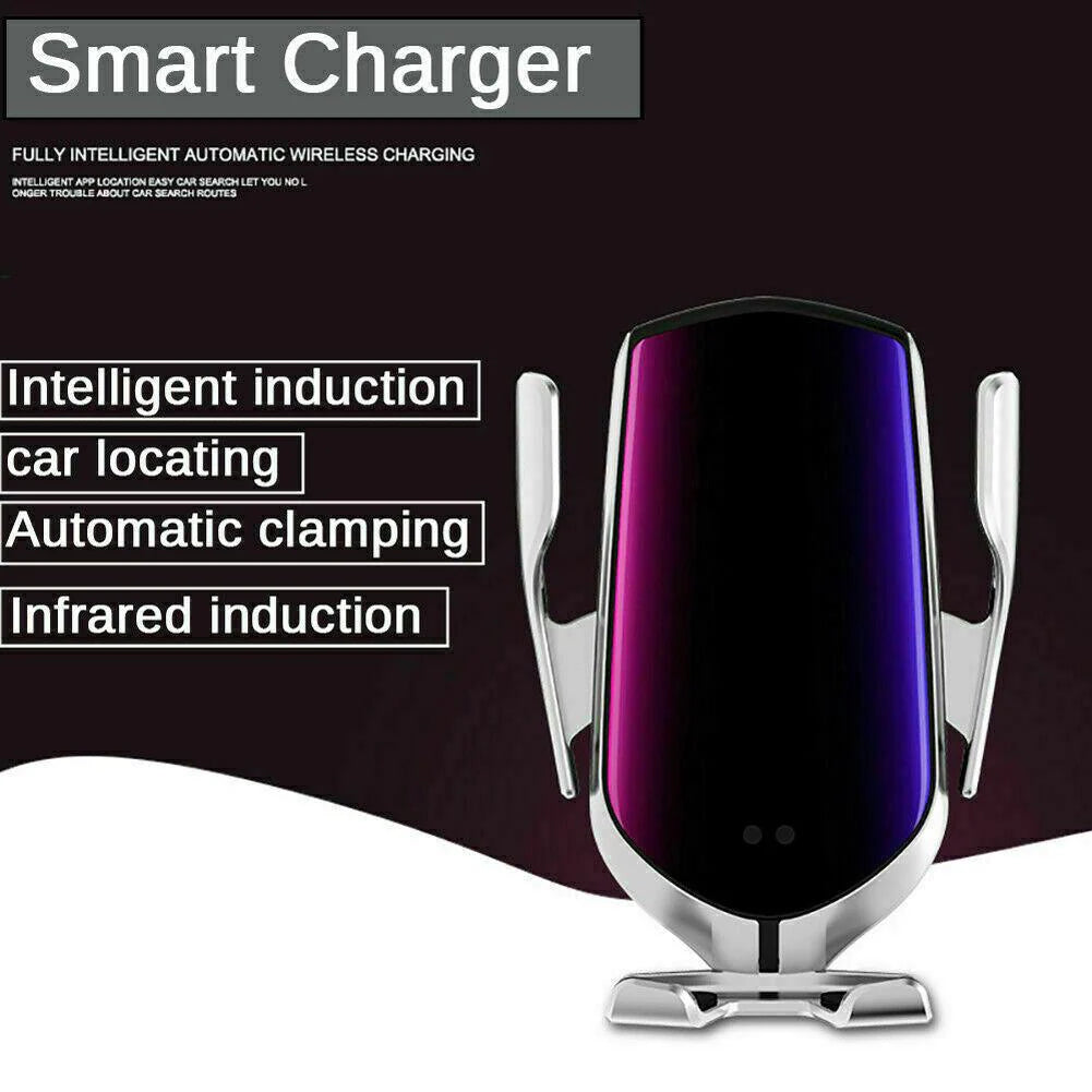 Wireless Automatic Clamping Smart Sensor Car Phone Holder and FAST CHARGER