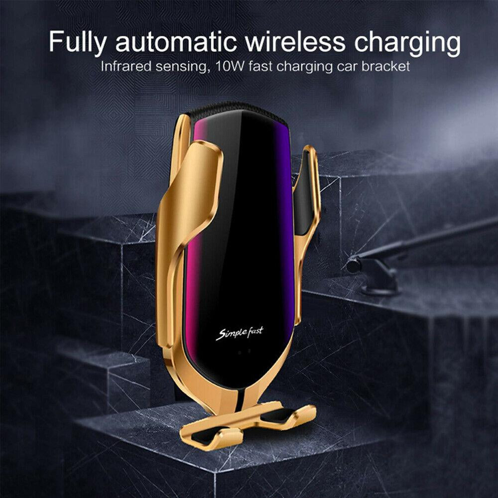 Wireless Automatic Clamping Smart Sensor Car Phone Holder and FAST CHARGER